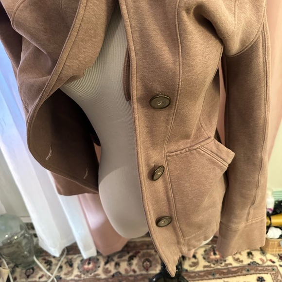 Fossil button down peacoat. Small brown taupe - Picture 9 of 11